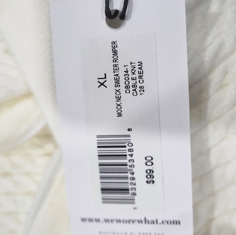 WEWOREWHAT Mock Neck Cozy Sweater Romper - Picture 7 of 8